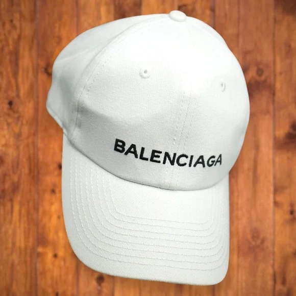 BALENCIAGA Baseball Cap Hat White ~ Made in‎ Italy ~ Adjustable - Picture 3 of 10